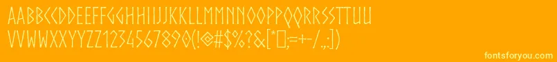 Norse Font – Yellow Fonts on Orange Background