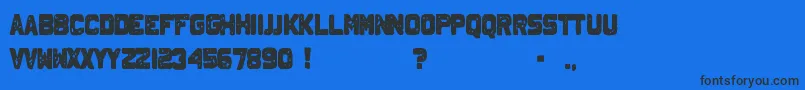 JohnnyHomicide Font – Black Fonts on Blue Background