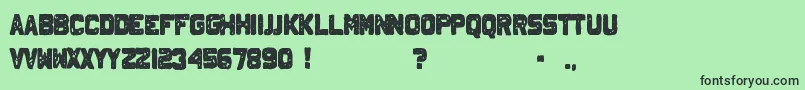 JohnnyHomicide Font – Black Fonts on Green Background