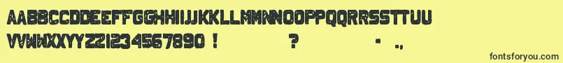 JohnnyHomicide Font – Black Fonts on Yellow Background