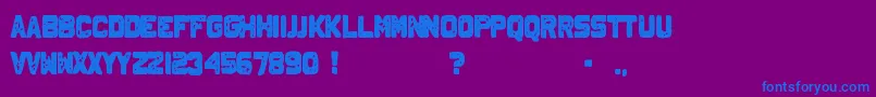 JohnnyHomicide Font – Blue Fonts on Purple Background