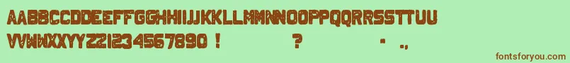 JohnnyHomicide Font – Brown Fonts on Green Background