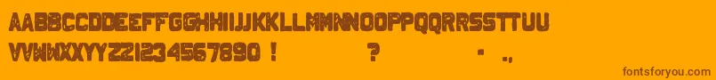 JohnnyHomicide Font – Brown Fonts on Orange Background