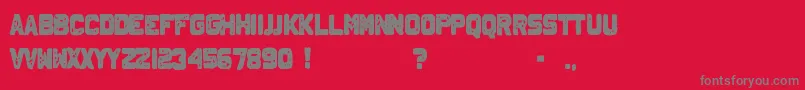 JohnnyHomicide Font – Gray Fonts on Red Background