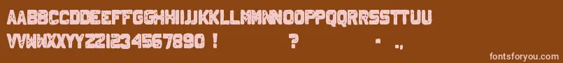 JohnnyHomicide Font – Pink Fonts on Brown Background