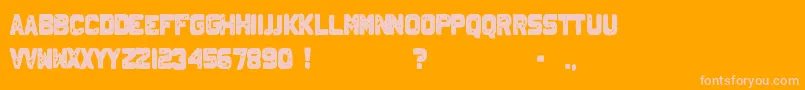 JohnnyHomicide Font – Pink Fonts on Orange Background