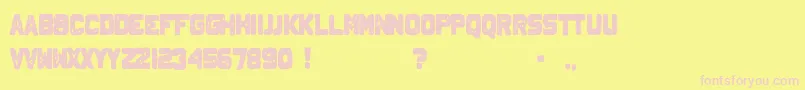 JohnnyHomicide Font – Pink Fonts on Yellow Background