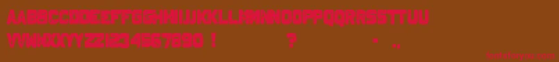 JohnnyHomicide Font – Red Fonts on Brown Background
