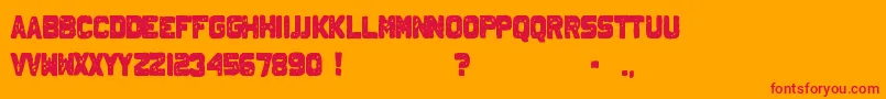 JohnnyHomicide Font – Red Fonts on Orange Background