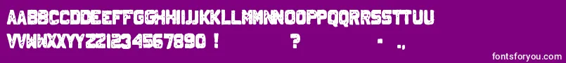JohnnyHomicide Font – White Fonts on Purple Background