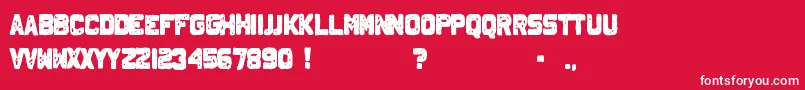 JohnnyHomicide Font – White Fonts on Red Background