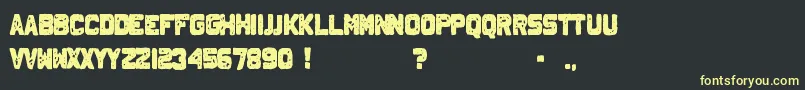 JohnnyHomicide Font – Yellow Fonts on Black Background