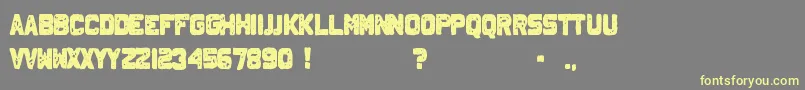 JohnnyHomicide Font – Yellow Fonts on Gray Background