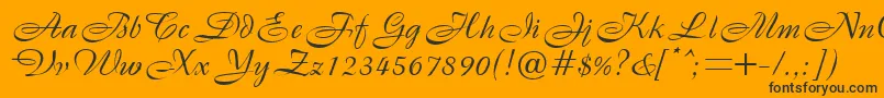 Police BristolRegularDb – polices noires sur fond orange