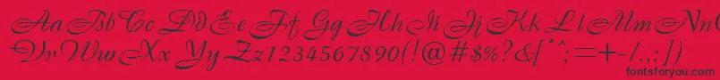 BristolRegularDb Font – Black Fonts on Red Background