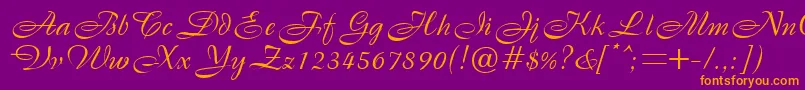 BristolRegularDb Font – Orange Fonts on Purple Background