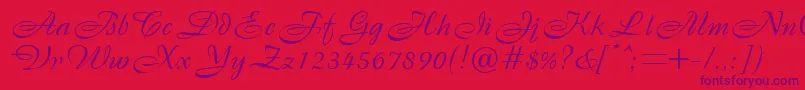 BristolRegularDb Font – Purple Fonts on Red Background