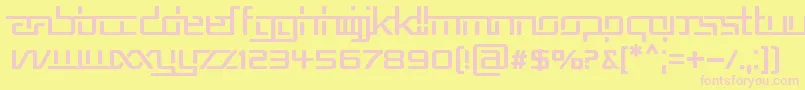 Repub5 Font – Pink Fonts on Yellow Background