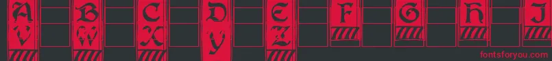 フォントBoisterc – 黒い背景に赤い文字