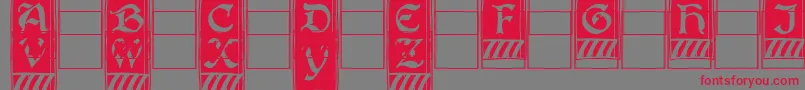 フォントBoisterc – 赤い文字の灰色の背景
