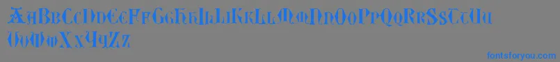 Easylombardictwo Font – Blue Fonts on Gray Background