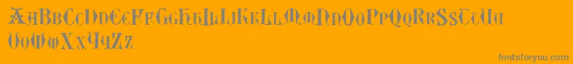 Easylombardictwo Font – Gray Fonts on Orange Background