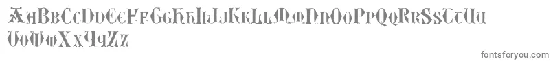 フォントEasylombardictwo – 白い背景に灰色の文字