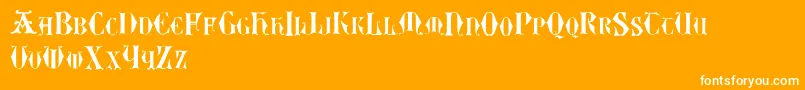 Easylombardictwo Font – White Fonts on Orange Background