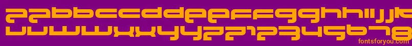 Czcionka Elektrofant – pomarańczowe czcionki na fioletowym tle