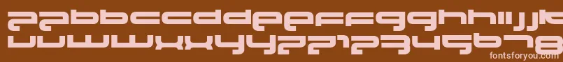 Elektrofant-Schriftart – Rosa Schriften auf braunem Hintergrund