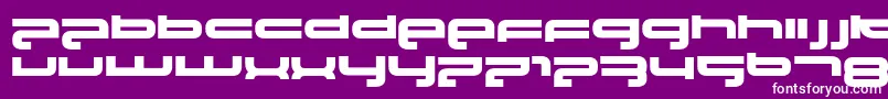 Czcionka Elektrofant – białe czcionki na fioletowym tle