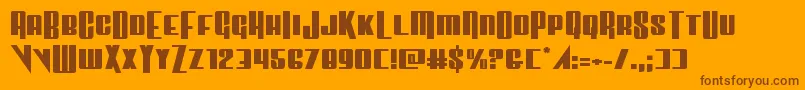 Vindicatorexpand Font – Brown Fonts on Orange Background