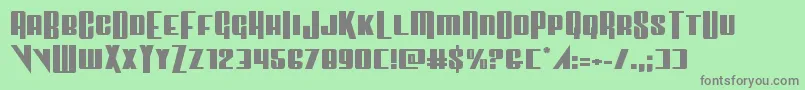 Vindicatorexpand Font – Gray Fonts on Green Background