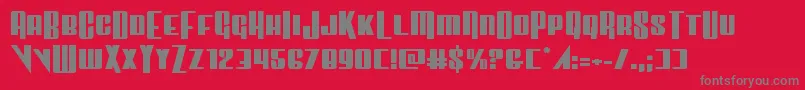 Vindicatorexpand Font – Gray Fonts on Red Background