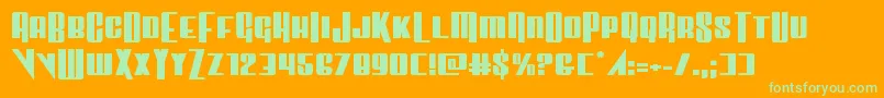 Vindicatorexpand Font – Green Fonts on Orange Background