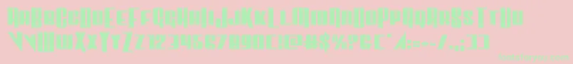 Vindicatorexpand Font – Green Fonts on Pink Background