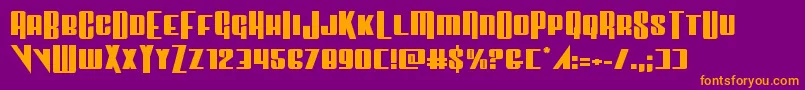 Vindicatorexpand Font – Orange Fonts on Purple Background