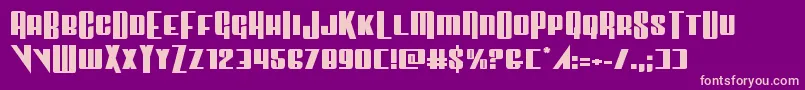 Vindicatorexpand Font – Pink Fonts on Purple Background