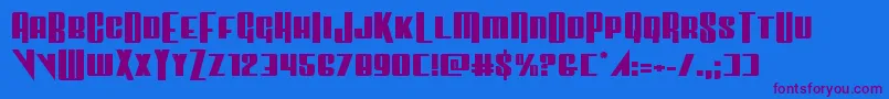 Vindicatorexpand Font – Purple Fonts on Blue Background