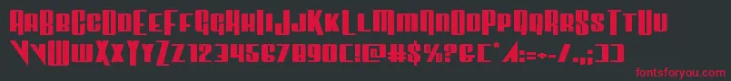 Vindicatorexpand Font – Red Fonts on Black Background