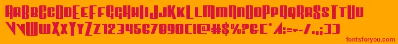 Vindicatorexpand Font – Red Fonts on Orange Background