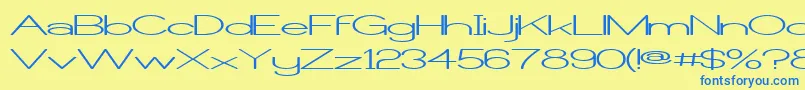 Castorw Font – Blue Fonts on Yellow Background