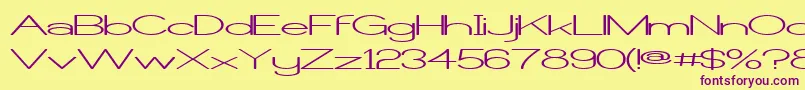 Castorw Font – Purple Fonts on Yellow Background
