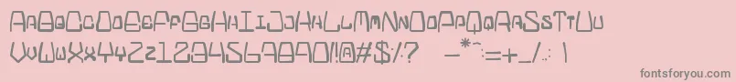 LaChimDe23h50 Font – Gray Fonts on Pink Background