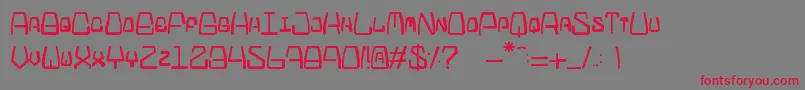 LaChimDe23h50 Font – Red Fonts on Gray Background