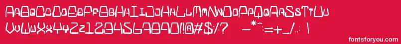 LaChimDe23h50 Font – White Fonts on Red Background