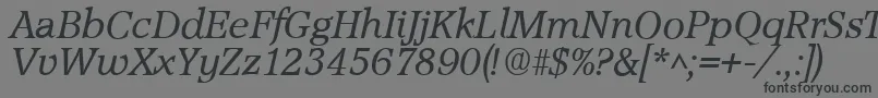 Шрифт AccoladeItalic – чёрные шрифты на сером фоне