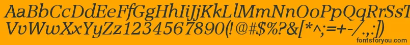 AccoladeItalic Font – Black Fonts on Orange Background