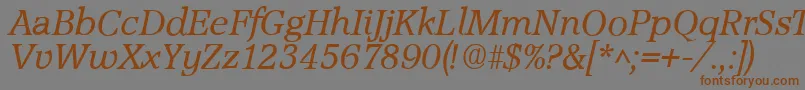 AccoladeItalic Font – Brown Fonts on Gray Background