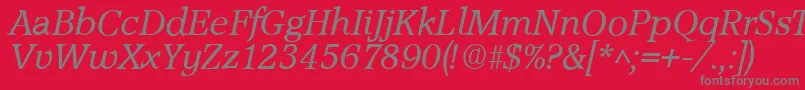 AccoladeItalic Font – Gray Fonts on Red Background